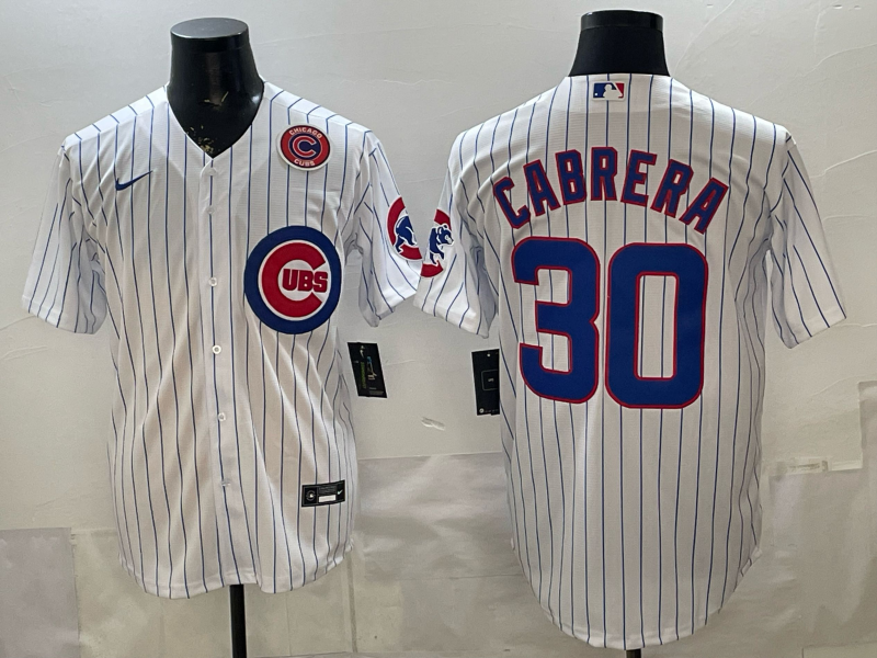 Men 2026 Chicago Cubs #30 Cabrera white Game Nike MLB Jersey 03002